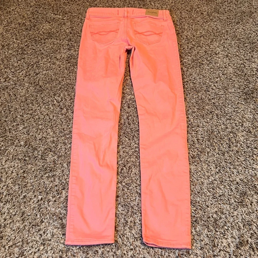Abercrombie Kids Jeans Coral‎ Pink Straight Leg Size 16